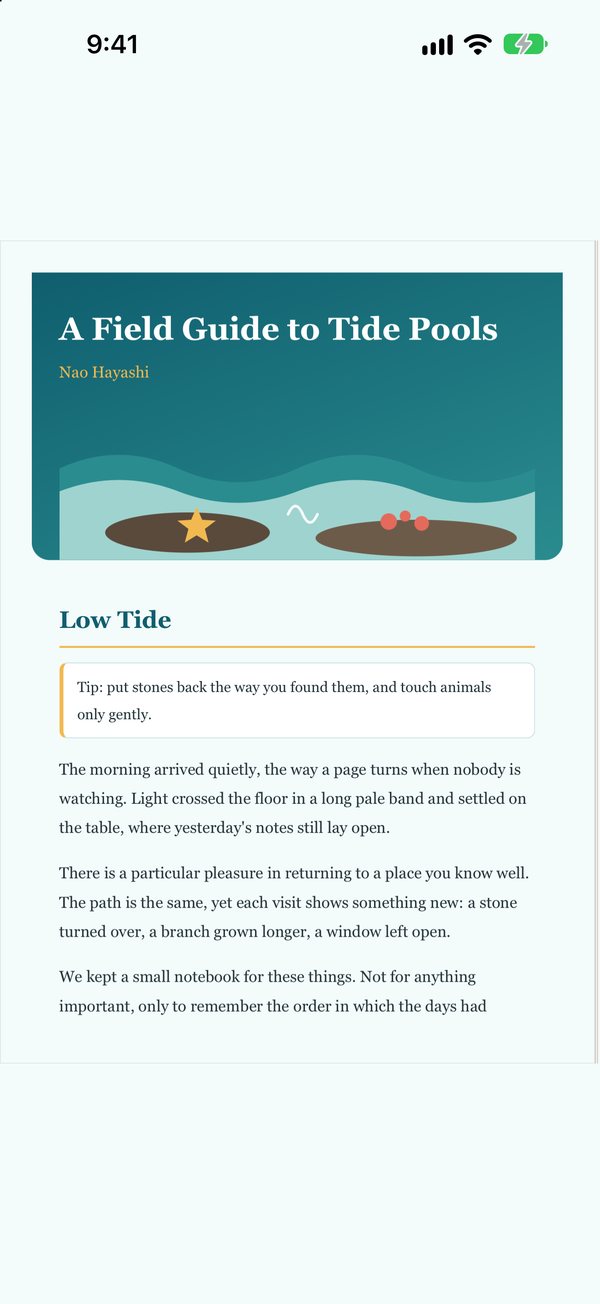 A page of an HTML document